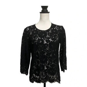 Rosemunde Copenhagen Black Long Sleeve Lace Women’s Top NWT. Size 36